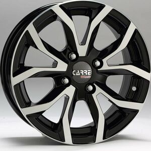 Carre CAR 534 6.5x15inç 5X108 Black + Silver Diamond Çelik Jant