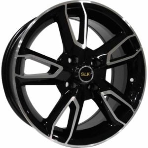 Slk SLK 1382 6.5x15inç 4x100 et35 73.1 Black Machined Çelik Jant