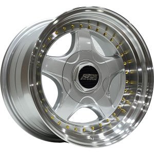 BCH 7813 10X17inç  5X112/120 ET30 72.56 SILVER LIP MAC+GOLD RIVETS ÇELİK JANT