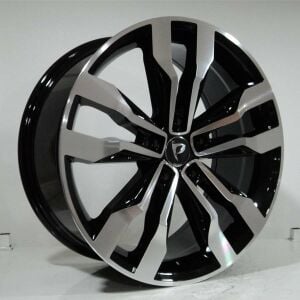 BK 5333 8x18inç 5x112 ET43 57.1 Black Machıned REPLİKA ÇELİK JANT