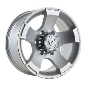 BKY 0159 8X16inç BKY-0159 5X160 ET25 65.1 SILVER MACHINED çelik jant