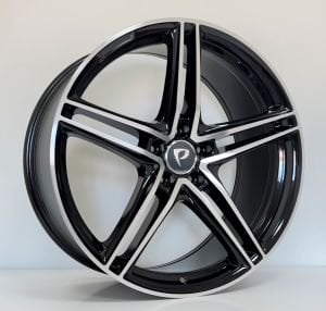 BK 5252 8.5X20İNÇ  5X112 ET35 66.56 BLACK MACHINED XL ÇELİK JANT