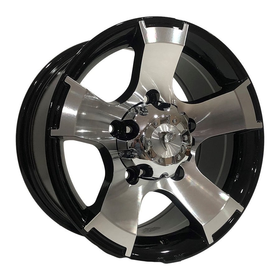 BKY 0159 8X16inç BKY-0159 5X160 ET25 65.1 BLACK MACHINED çelik jant