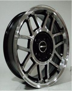 Powcan BK 621 7x15inç 4x100 et35 73.1 Black Machined Çelik Jant