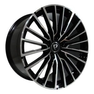 BK 5569 8.5X20İNÇ  5X112 ET25 66.6 BLACK MACHINED XL ÇELİK JANT
