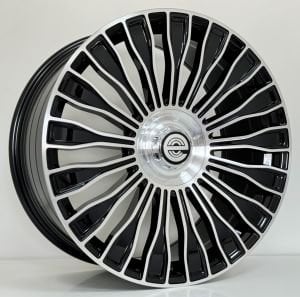 EXP HBC0013 9.5X20İNÇ  5X112 ET43 66.6 BLACK MACHINED XL ÇELİK JANT