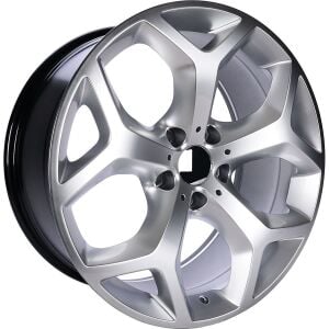 BK 158 8.5x18inç 5x120 et 35 72.56 Hyper Silver Machined Çelik Jant
