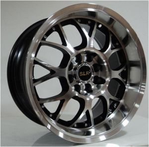 Slk SLK 1010 7x14inç 4x100/108 Black Machined Çelik Jant