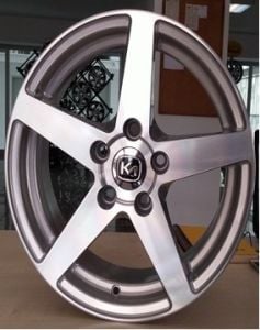 Kormetal KM 435 6.5x15inç 5x108 et35 67.1 Silver Machined Çelik Jant