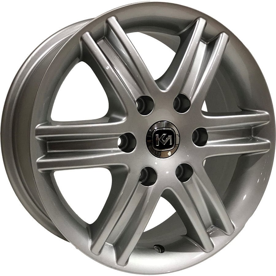 KM 1016 7X16 inç 6X130 ET60 84.1 SİLVER çelik jant