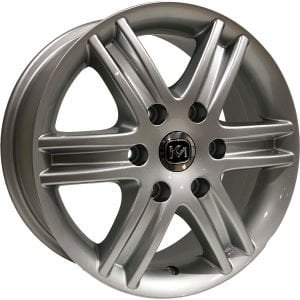 KM 1016 7X16 inç 6X130 ET60 84.1 SİLVER çelik jant