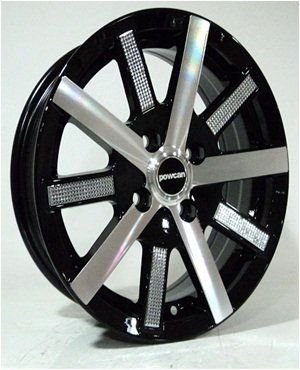 Powcan BK 953 6x14inç 4x100 et35 73.1 Black Machined Çelik Jant