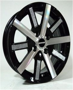 Powcan BK 953 6x14inç 4x100 et35 73.1 Black Machined Çelik Jant