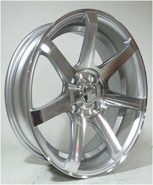 Powcan BK 5077 7x15inç 4x100 et31 73.1 Silver Machined Çelik Jant