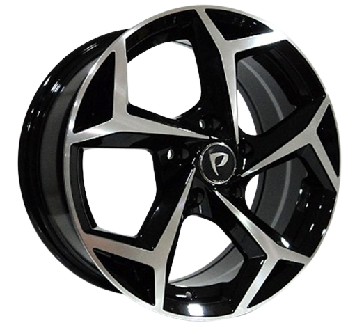 BK 5340 7.5X17inç  5X100 ET35 57.1 BLACK MACHINED XL ÇELİK JANT