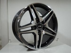SRW 5127 9.5x18inç 5x112 ET35 66.56 GUN Machıned Replika Çelik Jant