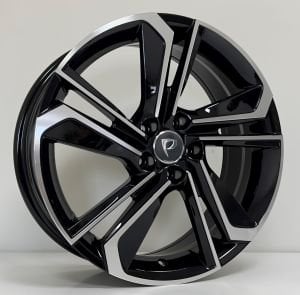 BKY 1113 7X17İNÇ  5X100 ET40 57.1 BLACK MACHINED XL ÇELİK JANT