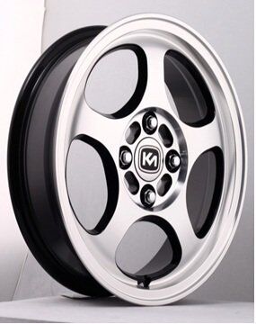 Kormetal KM 234 6X14inç 4X100 Silver+ Black + Red Machined Çelik Jant