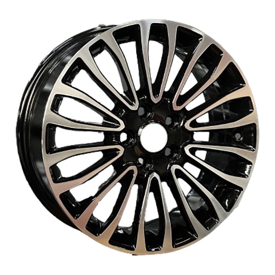 BKY 1158 7X17İNÇ  5X108 ET50 63.4 BLACK MACHINED XL ÇELİK JANT