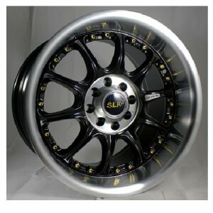 Slk SLK 1466 8x15inç 4x100/108 Black Machined Çelik Jant