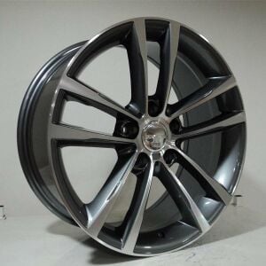 POWCAN BK 5229 8x18inç 5x120 ET37 72.56 BLACK Machıned Replika Çelik Jant