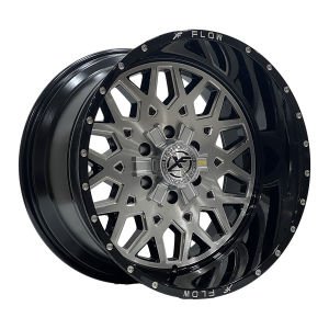 PRT DX8435 12X20İNÇ  6X139.7 ET-44 110 GLOSS BLACK BRUSHED ÇELİK JANT