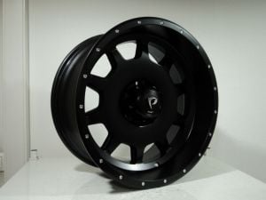 POWCAN BK 5080 9x18inç 6x139.7 ET12 110  MAT BLACK Machıned Replika Çelik Jant