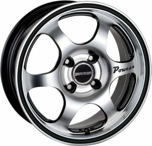 Powcan BK 150 6.0x14inç 4x108 BLACK MACHINED BLACK ÇELİK JANT