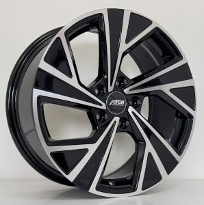 BCH F7651 7.5X17İNÇ  5X112 ET35 57.1 BLACK MACHINED XL ÇELİK JANT
