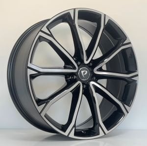 BKY 1197 8.5X21İNÇ  5X112 ET35 66.45 BLACK MACHINED XL ÇELİK JANT