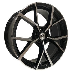 BK 5801 7.5X17inç  5X112 ET45 57.1 BLACK MACHINED XL ÇELİK JANT
