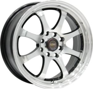 Megatork TORK 357 6x14inç 4x100/108 BLACK MACHINED ÇELİK JANT
