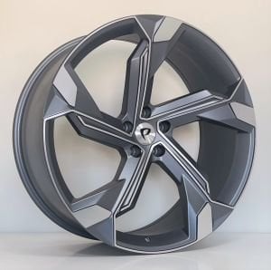 BKY 1201 9.5X21İNÇ  5X112 ET25 66.45 MAT GUN MACHINED XL ÇELİK JANT