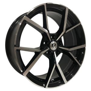 BK 5801 7.5X17inç  5X100 ET45 57.1 BLACK MACHINED XL ÇELİK JANT