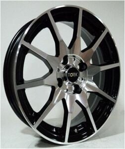 Megatork TORK 737 5.5x14inç 4x100 et35 73.1 Black Machined Çelik Jant