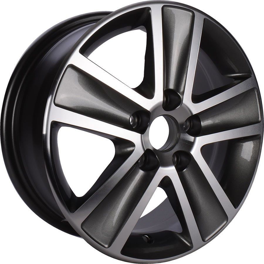 TL-5454 6x15inç 5x100 ET40 57.1 SILVER Machıned Replika Çelik Jant