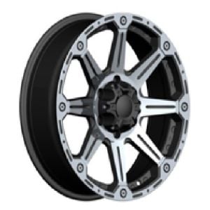Powcan BK 717 8.5x18inç 6x139.7 Black Machined Çelik Jant