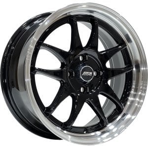 BCH 7899 8X17İNÇ  4X100 ET35 73.1 BLACK+LIP MACHINED ÇELİK JANT