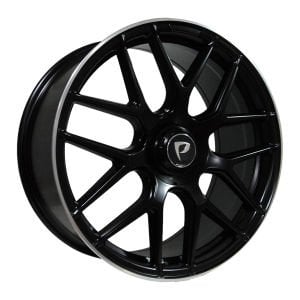 BK 5318 9.5X20İNÇ  5X112 ET45 66.56 MAT BLACK LIP MACHINED XL ÇELŞK JANT