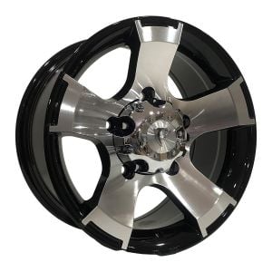 BKY 0159 8X16inç  6X130 ET25 84.1 BLACK MACHINED çelik jant
