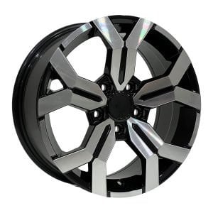 DY 1266 7X16inç  5X114.3 ET40 66.1 BLACK MACHINED XL çelik jant
