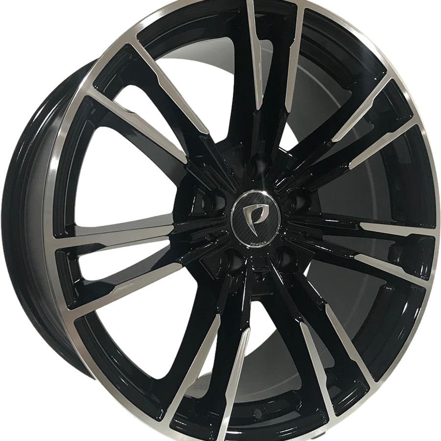 Powcan Bk 5396 9.5x19inç 5x112 et40 66.6 BLACK Machined Çelik Jant