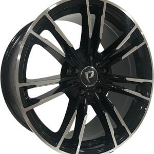 Powcan Bk 5396 9.5x19inç 5x112 et40 66.6 BLACK Machined Çelik Jant