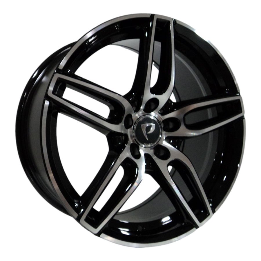 BK 5434 7.5X17İNÇ  5X112 ET45 66.56 BLACK MACHINED XL ÇELİK JANT