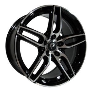 BK 5434 7.5X17İNÇ  5X112 ET45 66.56 BLACK MACHINED XL ÇELİK JANT