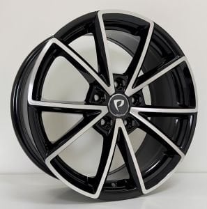 BK 703 7.5X17inç 5x112 ET42 66.45 BLACK Machİned Replika Çelik Jant