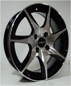 SLK Slk 1428 6x15inç 4x100 et40 73.1 Black Machined Çelik Jant