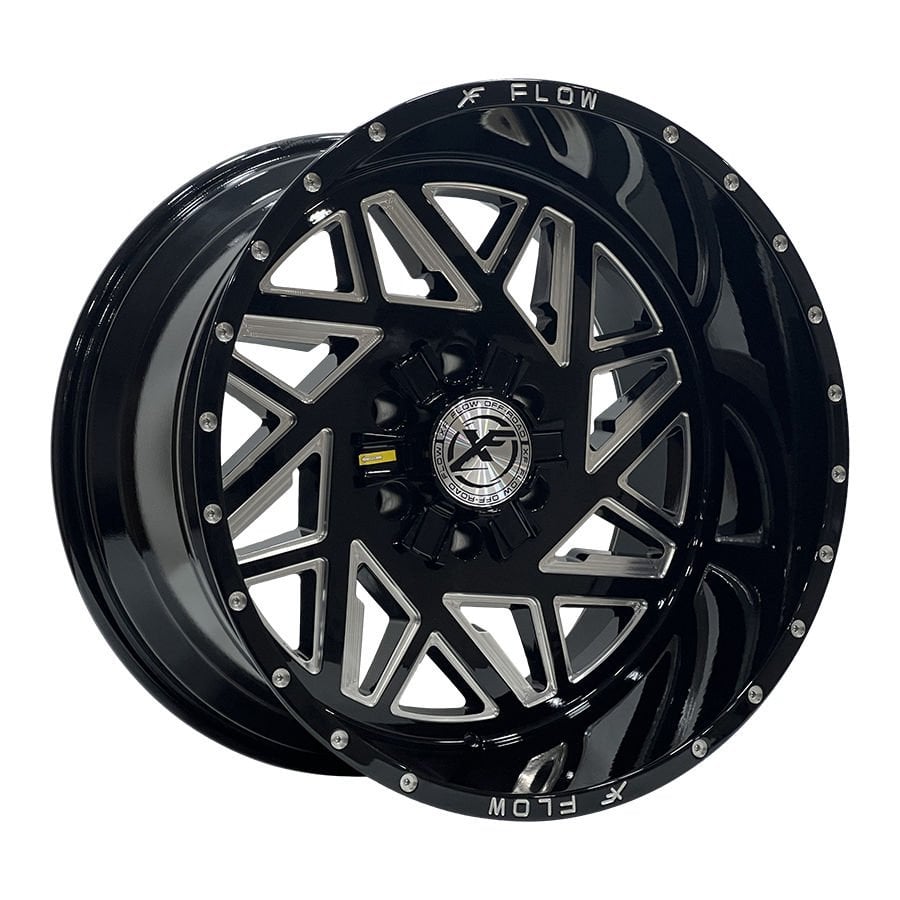 PRT DX8433 14X24İNÇ  6X139.7 ET-76 110 BLACK MILLED WINDOW ÇELİK JANT