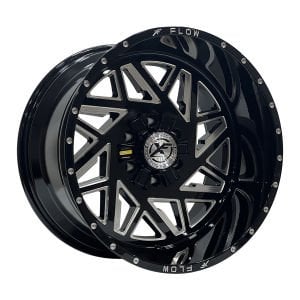 PRT DX8433 14X24İNÇ  6X139.7 ET-76 110 BLACK MILLED WINDOW ÇELİK JANT