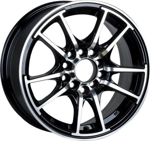 SLK 1152 5.5x13inç 4x100/114 Black Machined Çelik Jant
